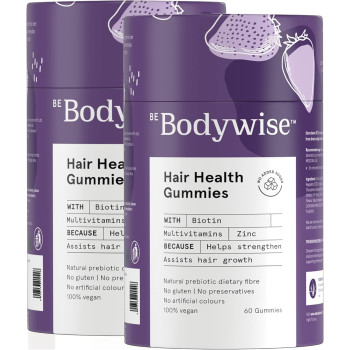 Bodywise Hair Gummies With 120 Day Pack, Supports Healthy Hair Growth & Strength