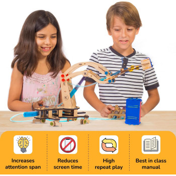 Smartivity Pump It Move It Hydraulic Crane, STEM Construction Kit, Learn Engineering with Hydraulic Mechanics