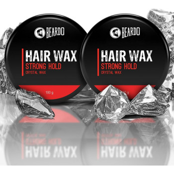 Beardo Stronghold Hair Wax for Glossy Shine & Strong Hair Hold, Pack Of 2 x 100 g