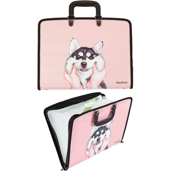 Royaldeals - RD Documents File Holder With 12 Pockets for Office Documents and Certificates, Pink