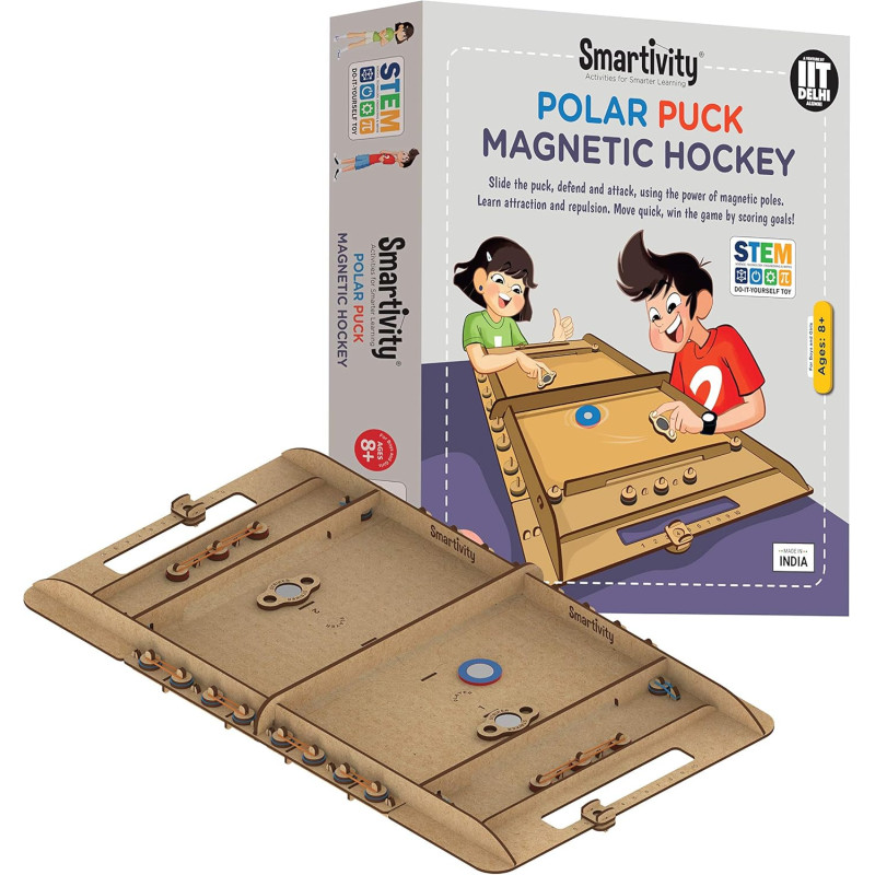 Smartivity Magnetic Hockey STEM DIY Fun Toys, Educational & Construction based Activity Game for Kids 8 to 14, Gifts for Boys & Girls