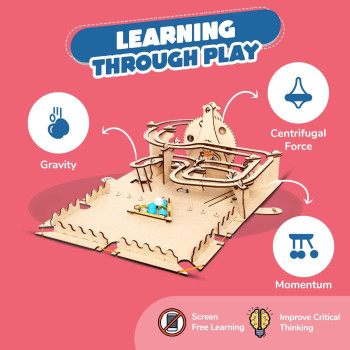 Smartivity Roller Coaster Marble Slide STEM Kit, Educational DIY Toy for Girls and Boys, Fun Science Project