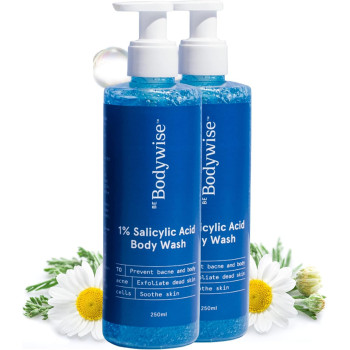 Bodywise Salicylic Acid Body Wash, Helps to Prevent Body Acne And Cleanse Skin, Pack of 2, 500ml