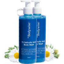 Bodywise Salicylic Acid Body Wash, Helps to Prevent Body Acne And Cleanse Skin, Pack of 2, 500ml
