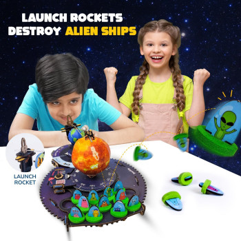 Smartivity DIY Space Shooters STEM Fun Toy, Educational & Construction Based Activity Game Kit for Boys & Girls 8 to 14 Years