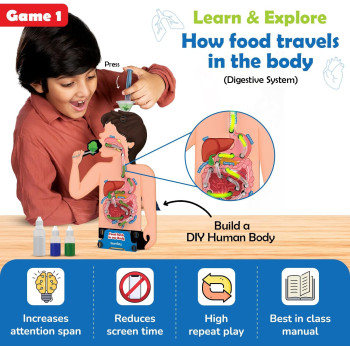 Smartivity My Body My Nutrition DIY STEM Toy for Kids 6-12, Learn Healthy Eating with Fun Food Cards & Diet Tracker