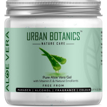 Urban Botanics Pure Aloe Vera Skin And Hair Gel With Vitamin E & Natural Emollients, Paraben Free, 200g x 2