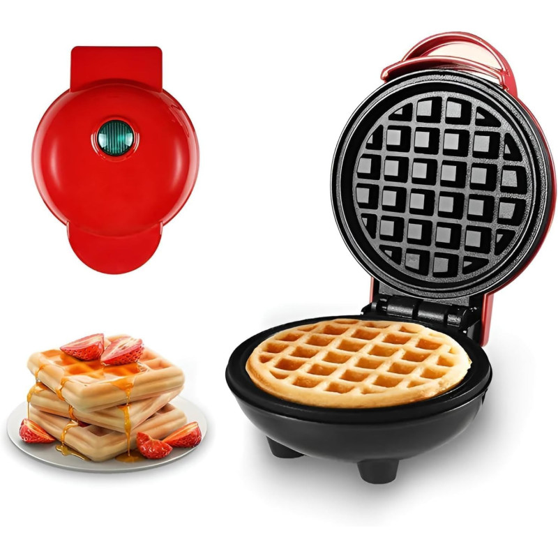 Mini Waffle Maker Made with Premium Quality Plastic & Non-Stick Coating