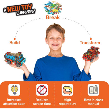 Smartivity 20 in 1 Multi-Builds Spin n Go Kit, STEM DIY Fun Toy for Kids 6-12, Best Gift for Boys & Girls