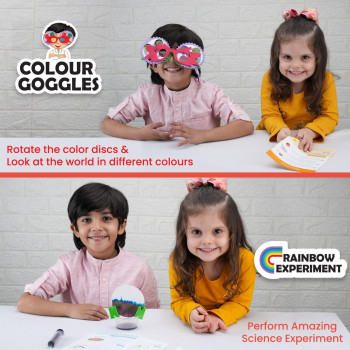 Smartivity Colour Carnival Activity Kit for 3 to 5 Years Old Toys for Boys & Girls Age 3 to 5 Years, Fun Activities, Rainbow Experiment, Colour Goggles, Puzzle & More