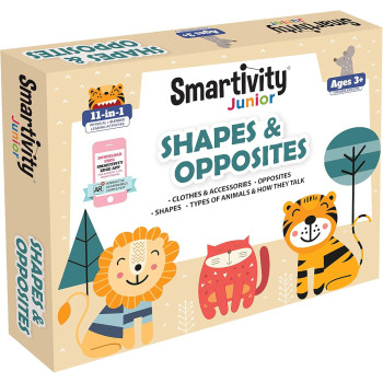 Smartivity Junior Shapes and Opposites Educational DIY Toy, Beige