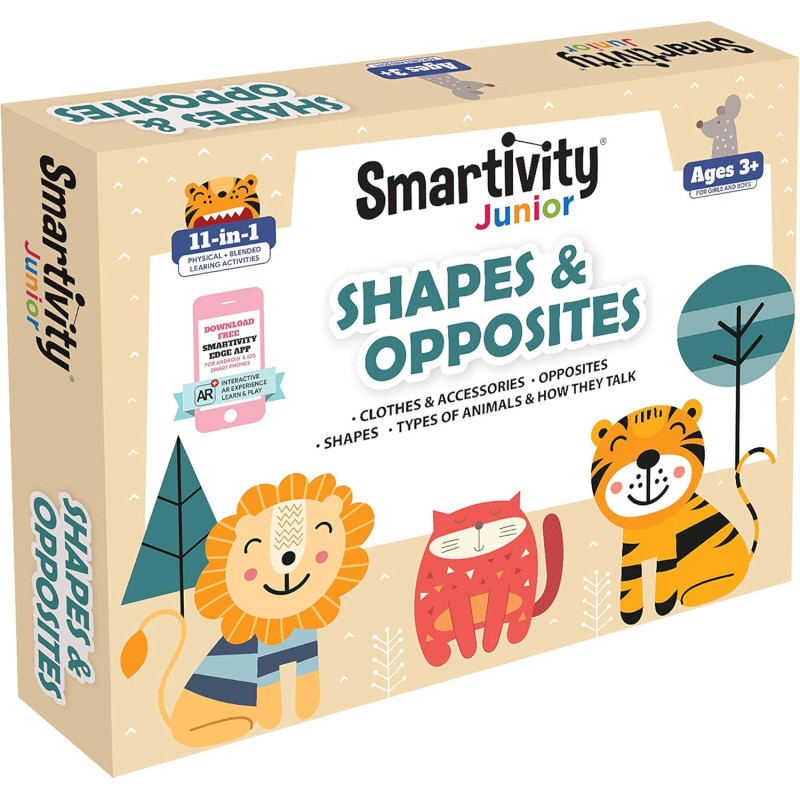 Smartivity Junior Shapes and Opposites Educational DIY Toy, Beige