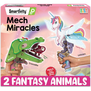 Smartivity Mech Miracles Unicorn And Crocodile Toy for Kids 6-14 Years Old