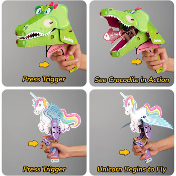 Smartivity Mech Miracles Unicorn And Crocodile Toy for Kids 6-14 Years Old