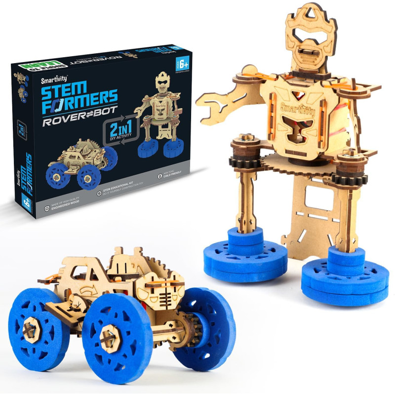 Smartivity STEM Formers Rover Bot Educational DIY Building Construction Activity Toy Game Kit, Easy Instructions, Experiment, Play