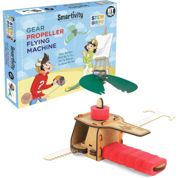 Smartivity Gear Propeller Flying Machine STEM Educational DIY Fun Toys, Construction based Activity Game for Kids 6 to 14, Gifts for Boys & Girls