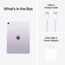 Apple iPad Air 6th Generation, M2 chip, 11 inch Liquid Retina Display, 128GB storage, Wifi, 12MP Camera with Face ID, Purple, MUWF3