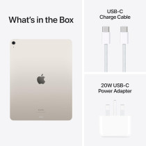 Apple Ipad Air 6th Gen, 13 inch, 256 GB, M2 chip, Wifi, Liquid Retina Display, Starlight MV2G3, 1 Year Warranty