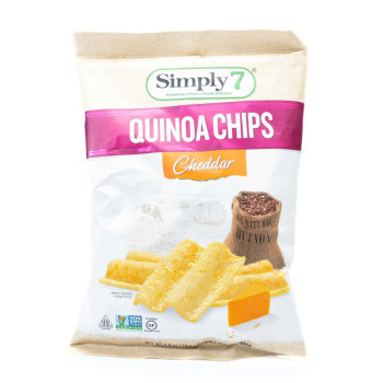 Simply Organic Chips Quinoa Cheddar, 12 x 79g