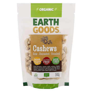Earth Goods Organic Cashews 200g