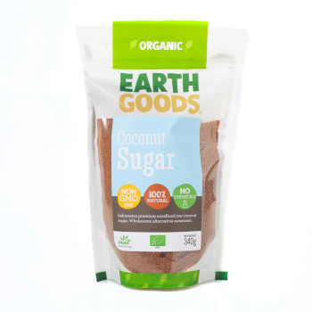 Earth Goods OrganicCoconut Sugar Unrefined 340g