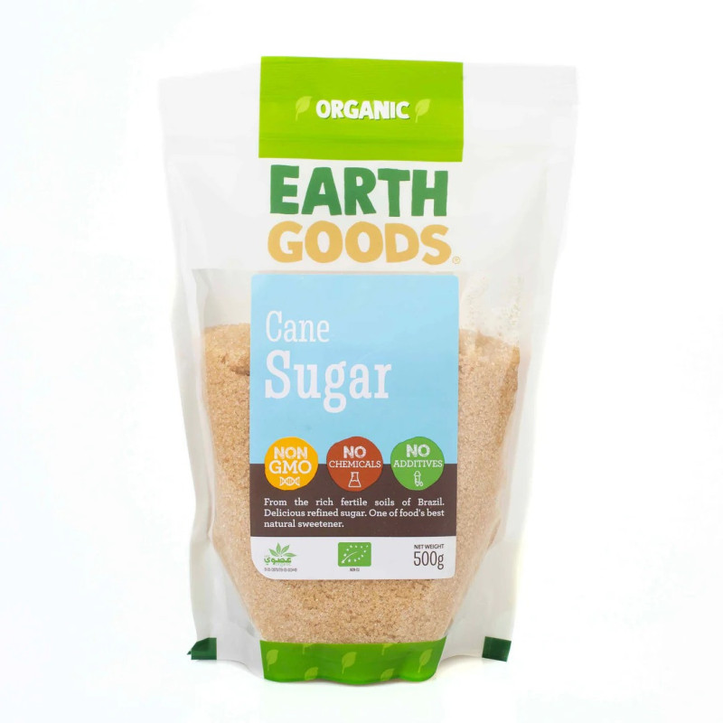 Earth Goods OrganicCane Sugar Refined 500g