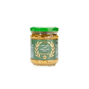 Think Green Organic Green Olive Paste Glass Jar, 190g