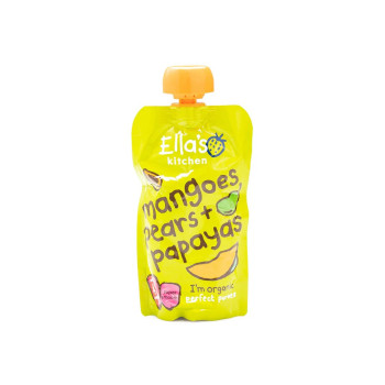 EllaS Kitchen Organic Mangoes Pears Papayas Puree 120g