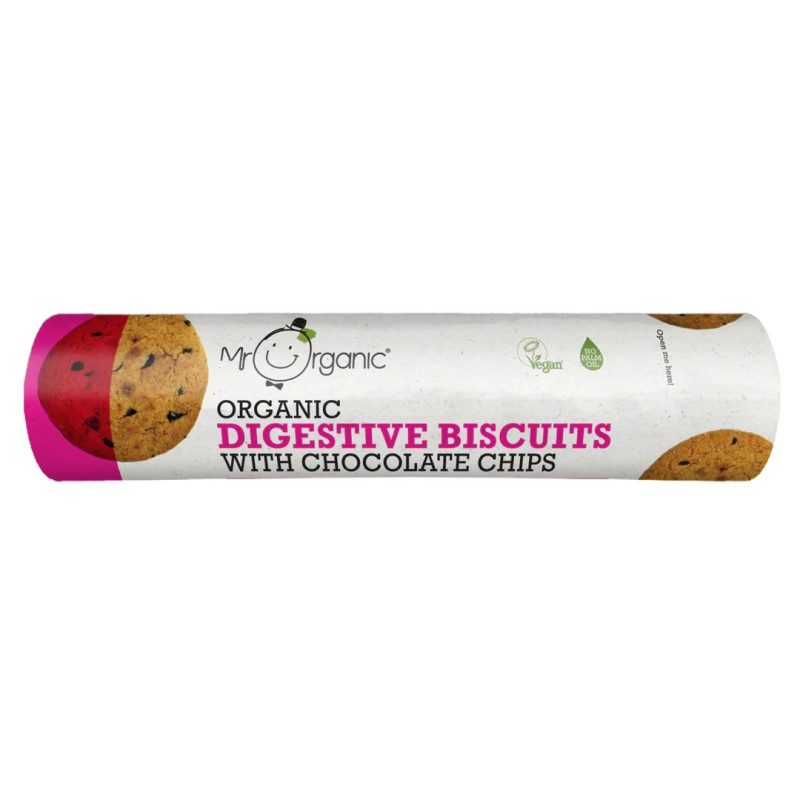 Mr. Organic Choc Chip Organic Digestive Biscuit, 250g