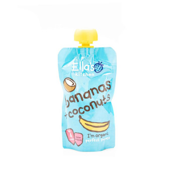 EllaS Kitchen Organic Bananas Coconut Puree For 4 Months Plus Babies 120gm
