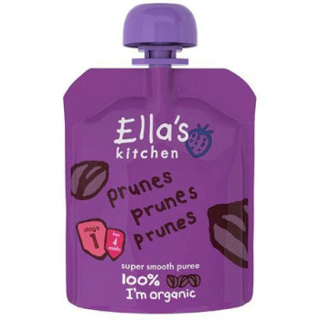 EllaS Kitchen Organic Prunes Smooth Puree For 4 Months Plus Babies 70g