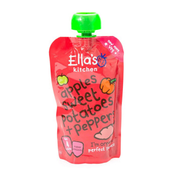 EllaS Kitchen Organic Red Pepper Sweet Potatto Puree For 4 Months Plus Babies 120g
