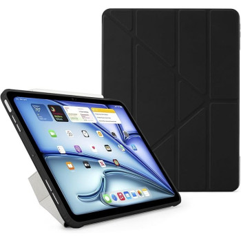 Pipetto Origami No1 For Apple Ipad Air 13 Inch Case, M2 Smart Cover With 5 In 1 Stand, Black