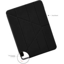 Pipetto Origami No1 For Apple Ipad Air 13 Inch Case, M2 Smart Cover With 5 In 1 Stand, Black