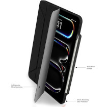 Pipetto Origami No3 Pencil Case For Apple Ipad Pro 13 Inch Case, M4 Smart Cover With 5 In 1 Stand, Black