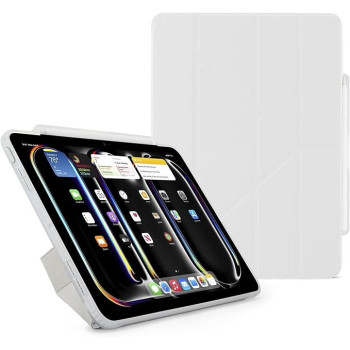 Pipetto Origami No3 Pencil Case For Apple Ipad Pro 13 Inch Case, M4 Smart Cover With 5 In 1 Stand, White