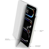 Pipetto Origami No3 Pencil Case For Apple Ipad Pro 13 Inch Case, M4 Smart Cover With 5 In 1 Stand, White