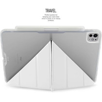 Pipetto Origami No3 Pencil Case For Apple Ipad Pro 13 Inch Case, M4 Smart Cover With 5 In 1 Stand, White