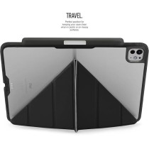 Pipetto Origami No3 Pencil Case For Apple Ipad Pro 11 Inch Case, M4 Smart Cover With 5 In 1 Stand, Black