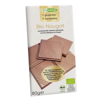 Frusano Organic Nougat chocolate 80g