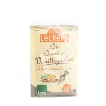 Leckers Organic Bourbon Vanilla beet Sugar 3 x 8g