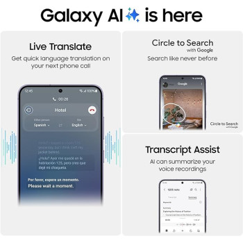 SAMSUNG Galaxy S24, AI Phone, 128 GB Storage, Amber Yellow, 8 GB RAM, Android Smartphone, 50MP Camera, Bigger Display, Faster RAM, Long Battery Life