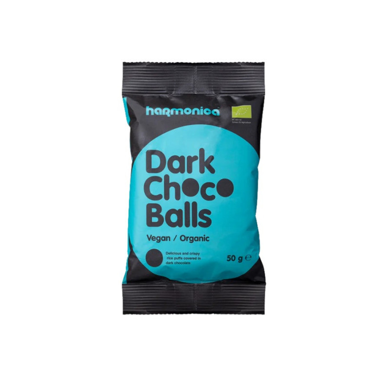 Harmonica Organic Dark Chocolate Rice Puffs, 50g