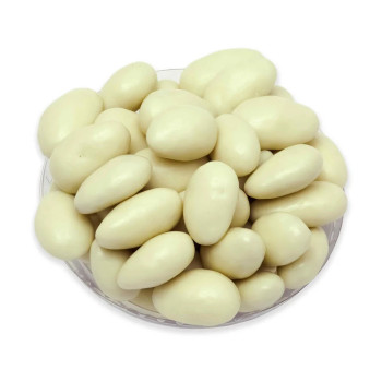 Confiserie Adam Organic Roasted Almonds Coated In Green Lemon Flavoured White Chocolate, 100g