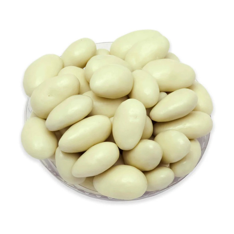 Confiserie Adam Organic Roasted Almonds Coated In Green Lemon Flavoured White Chocolate, 100g
