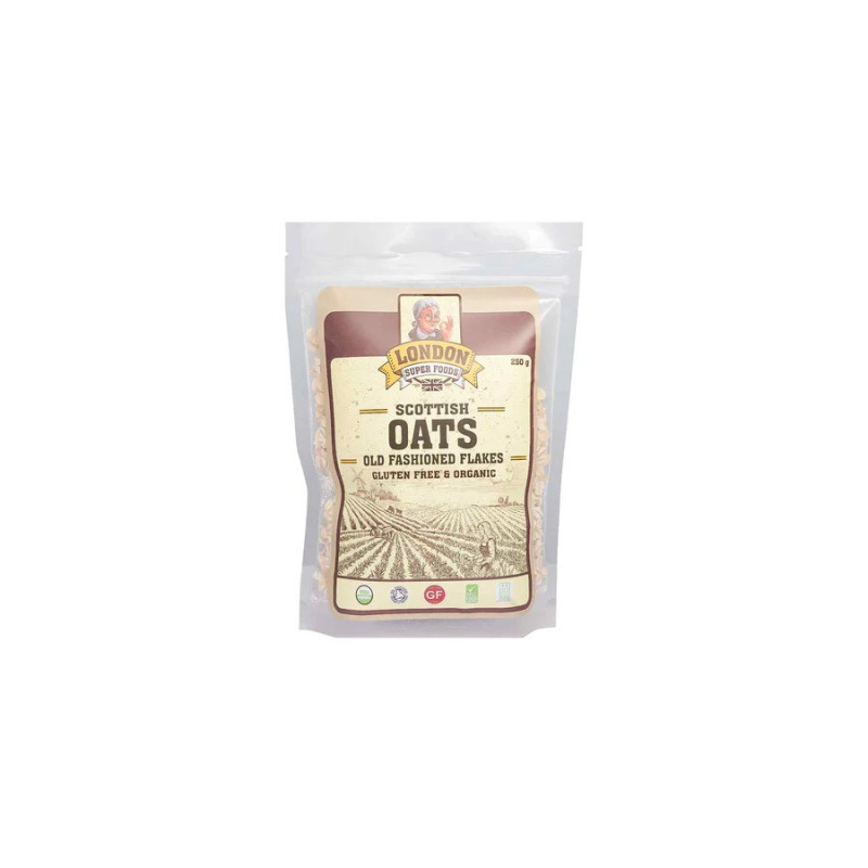 London Super Foods Scottish Old Fashioned Oats Flakes Gluten Free 250g