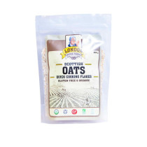 London Super Foods Organic Quick Cooking Scottish Oats Flakes Gluten Free, 250g