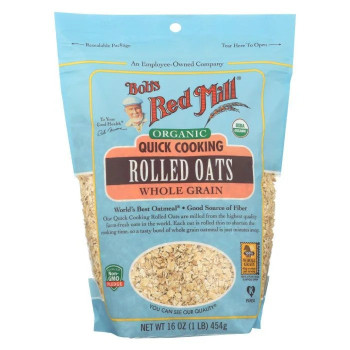 Bobs Red Mill Organic Quick Cooking Rolled Oats 454g