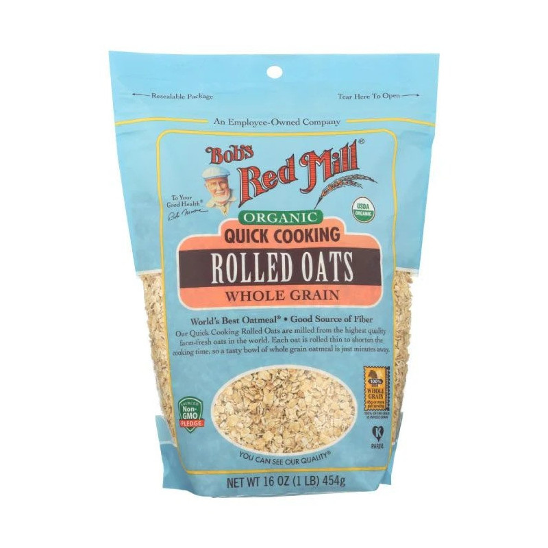 Bobs Red Mill Organic Quick Cooking Rolled Oats 454g