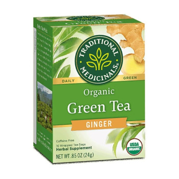 Traditional Medicinals Organic Green Tea With Ginger 24g